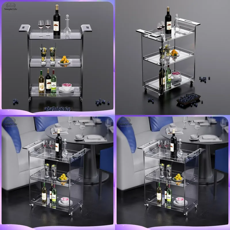 Kitchen Baking Cart - Современная 3-ярусная кухонная тележка с полками