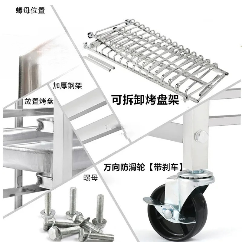 Тележка-стеллаж из нержавеющей – обзор и цена Kitchen Baking Cart