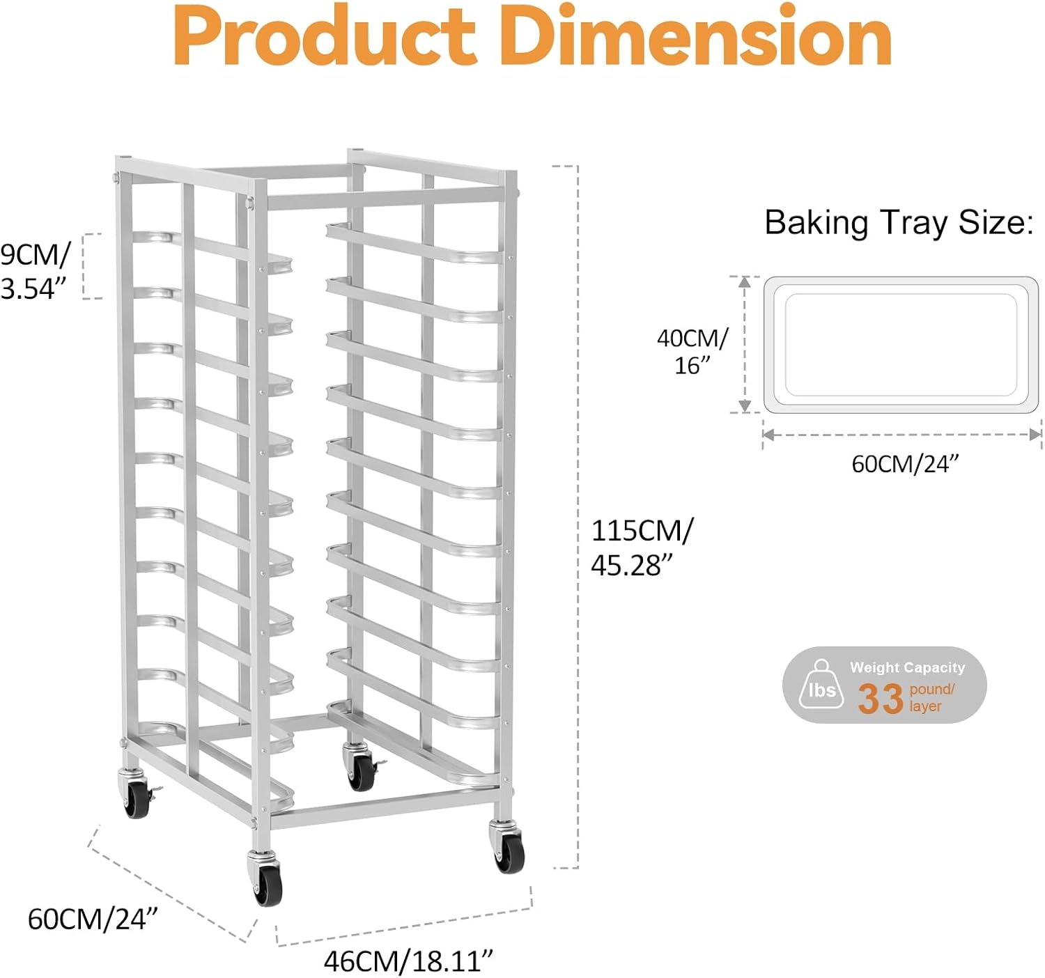 Коммерческая тележка для выпеч – обзор и цена Kitchen Baking Cart
