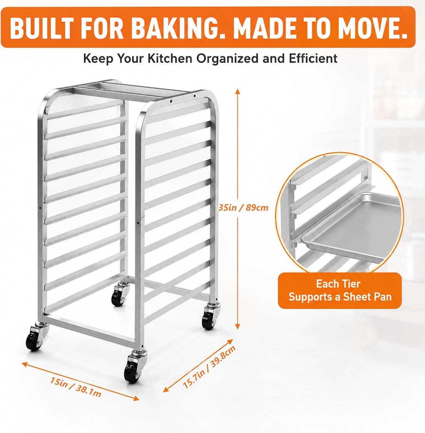 10-ярусная подставка для проти – обзор и цена Kitchen Baking Cart