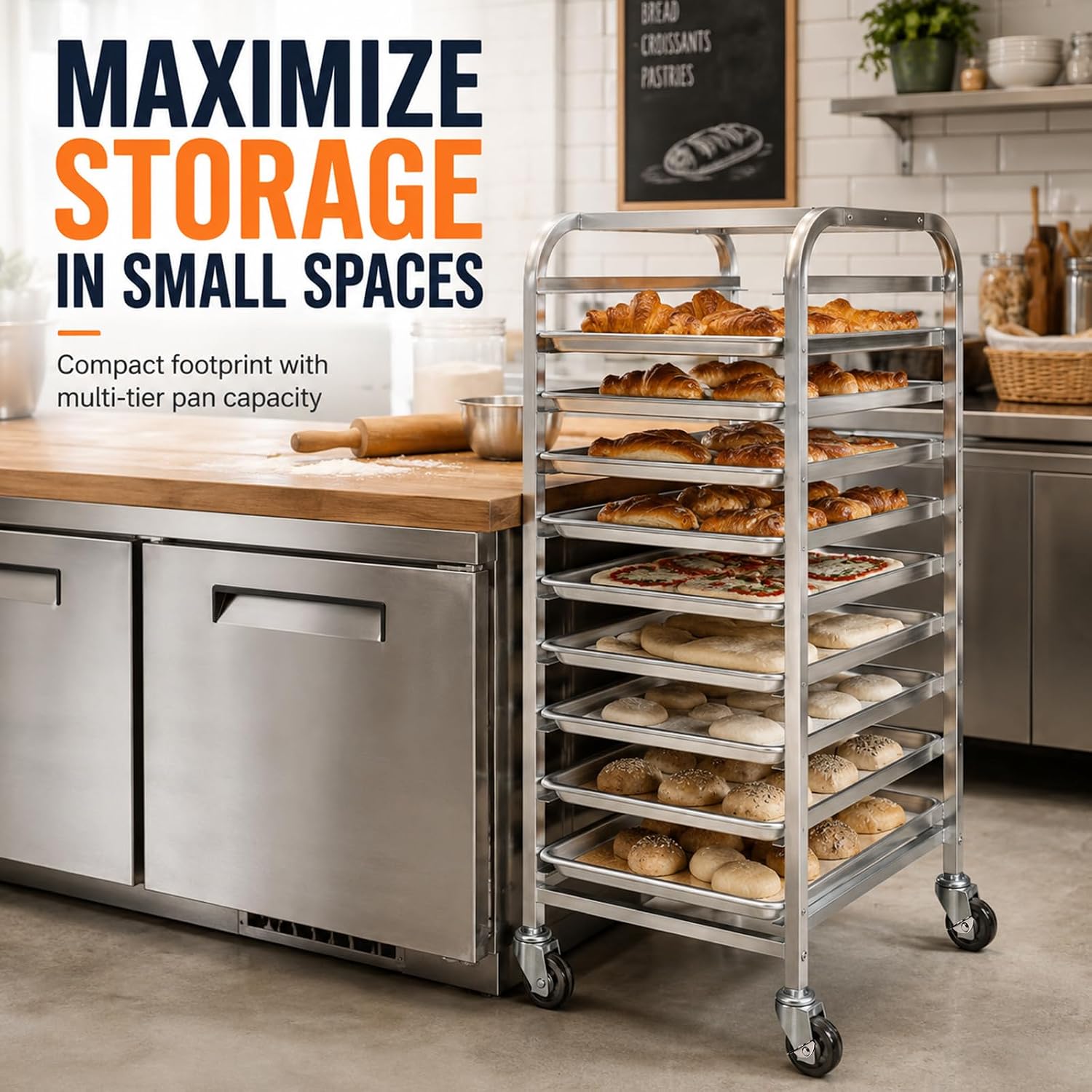 10-ярусная подставка для проти – обзор и цена Kitchen Baking Cart